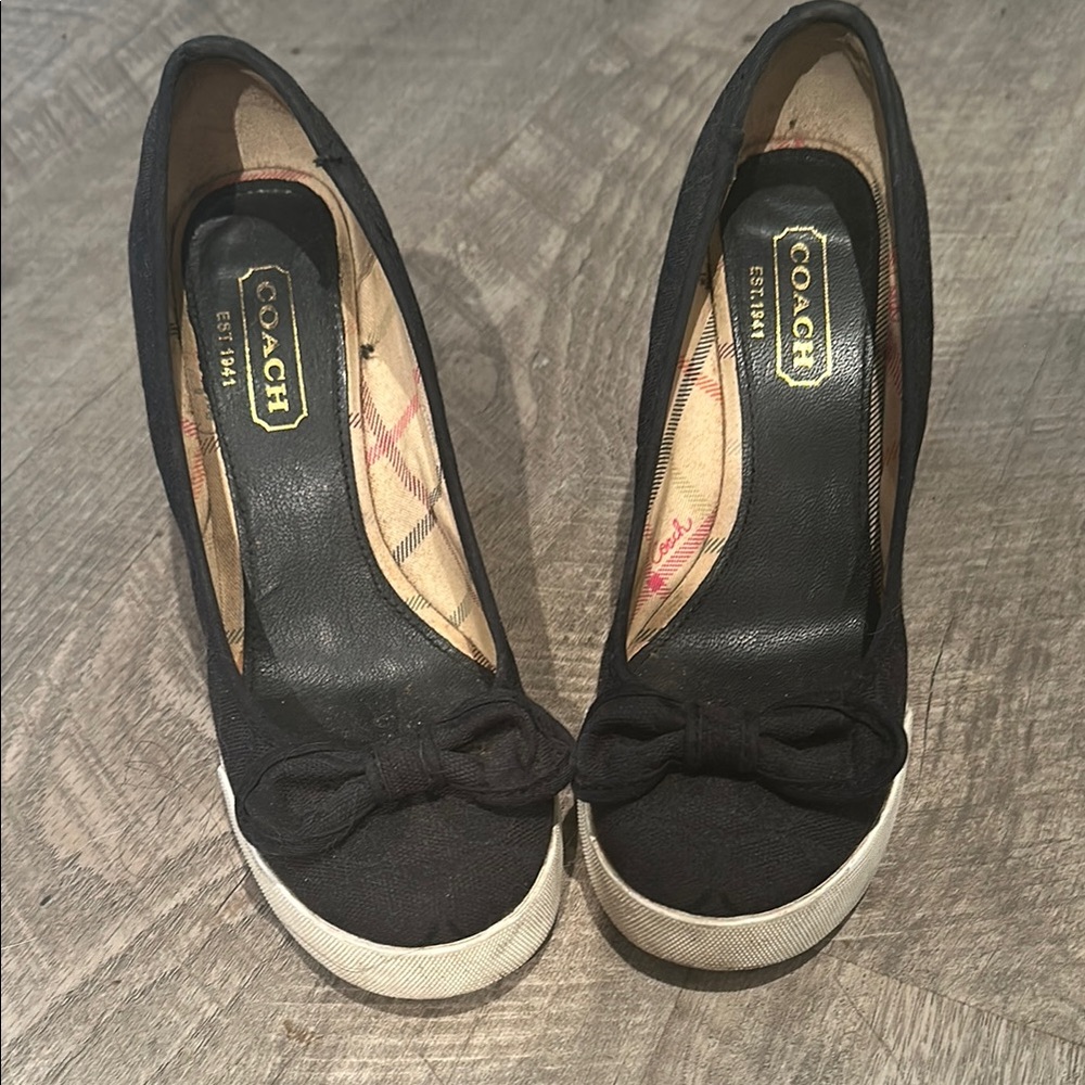 Coach Black Heels with Elegant Design